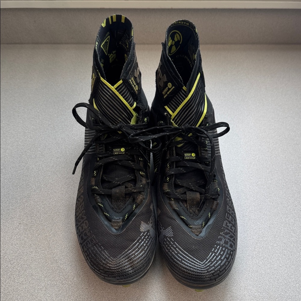Under Armour Black and Yellow football cleats